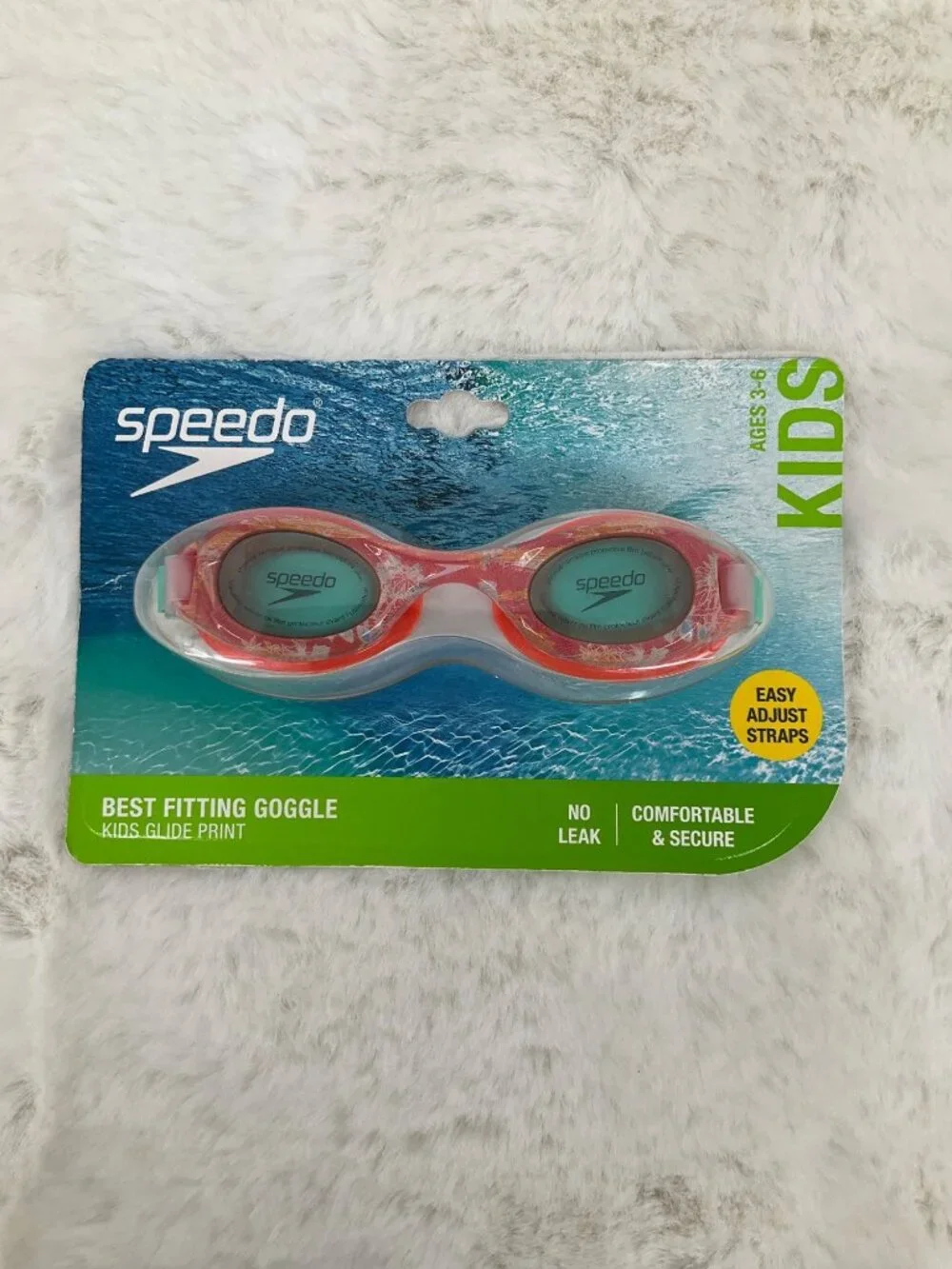 Speedo 2pk Swim Goggles Kids age 3-6 - Anti Fog No Leak UV Protection NEW Glide